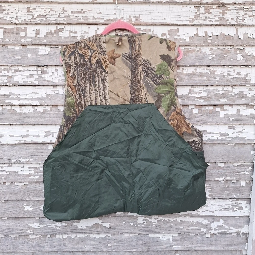 🌟 Vintage Ozark Trail real tree camo fishing vest size large